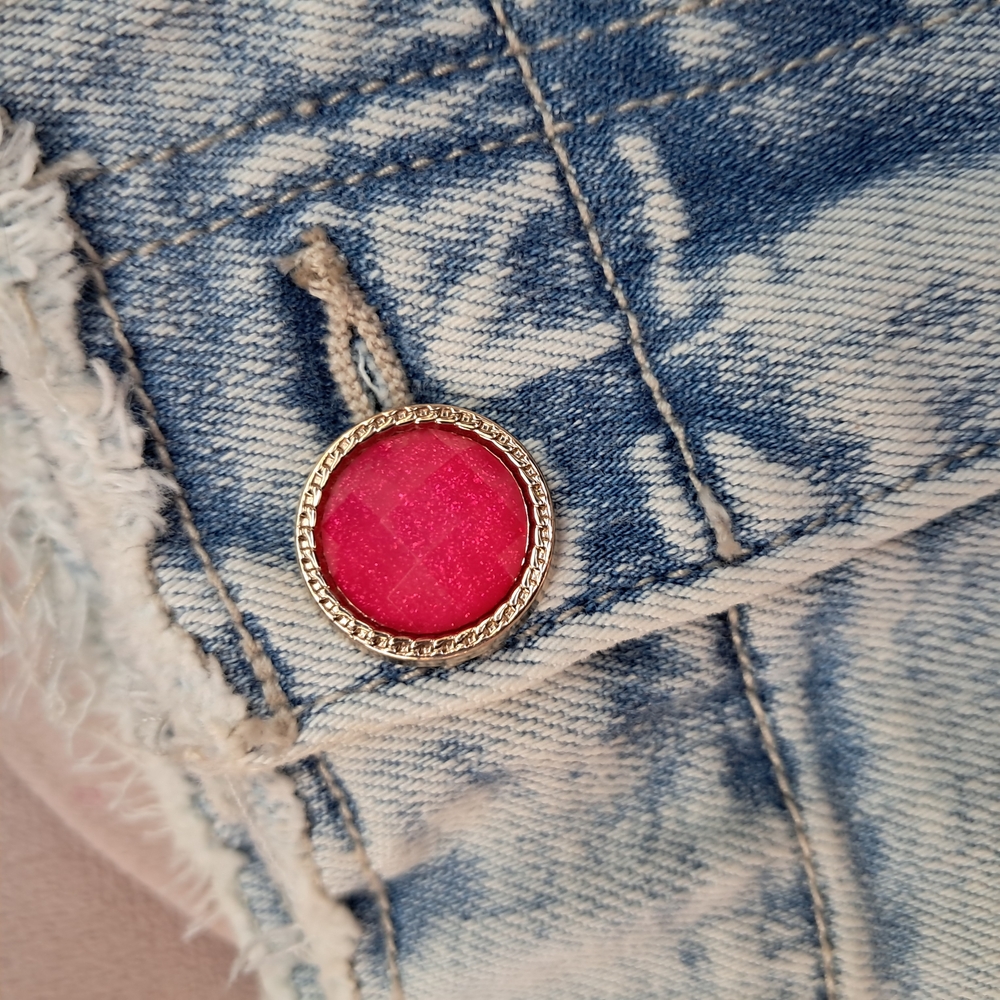 SOLD @MARKET Dolls Kill Jean Shorts w/ Distressed Hem & Laceup Sides - Picture 3 of 6